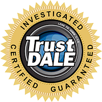 Stamp that shows this business is certified by TrustDALE
