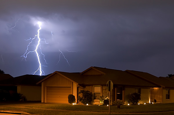 Lightning flash from a Georgia storm